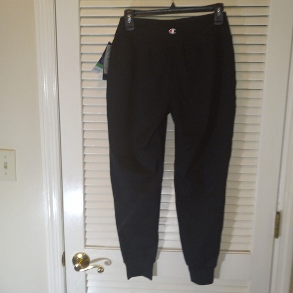 Champion Black Athleticwear Soft Touch Eco Jogger Size S Wicking Pockets NEW - Picture 5 of 11